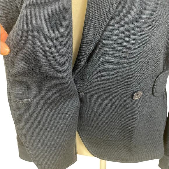 Banana Republic 100% Wool Blazer Jacket Classic Preppy Retro Blue Size Medium - Picture 9 of 13